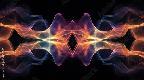 Symphony of Light - Symmetrical Flowing Neon Waves
