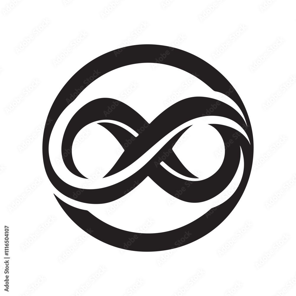 Abstract Infinity Icon – Endless Possibilities in a Modern, Minimalist Vector Design Abstract Infinity Icon – Endless Possibilities in a Modern, Minimalist Vector Design