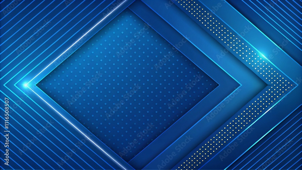 Modern Blue Geometric Background Design Generative AI Modern Blue Geometric Background Design Generative AI