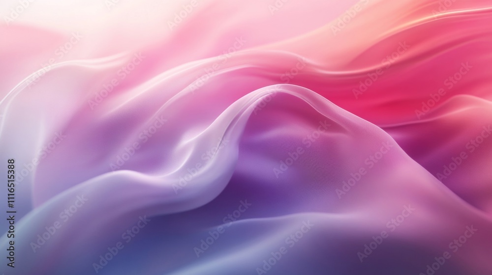 Fototapeta premium Abstract Pink and Purple Fabric Draped in Gentle Waves