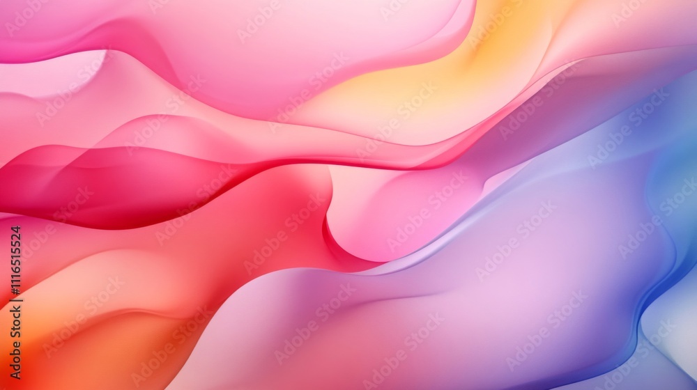 Fototapeta premium Abstract Pastel Swirling Background with Pink, Yellow, and Blue Hues