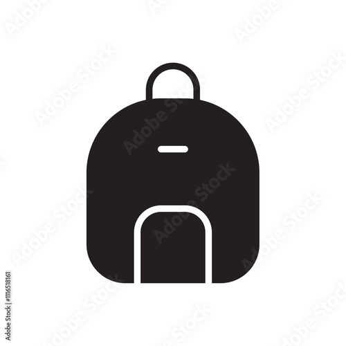 Backpack icon Flat line illustration