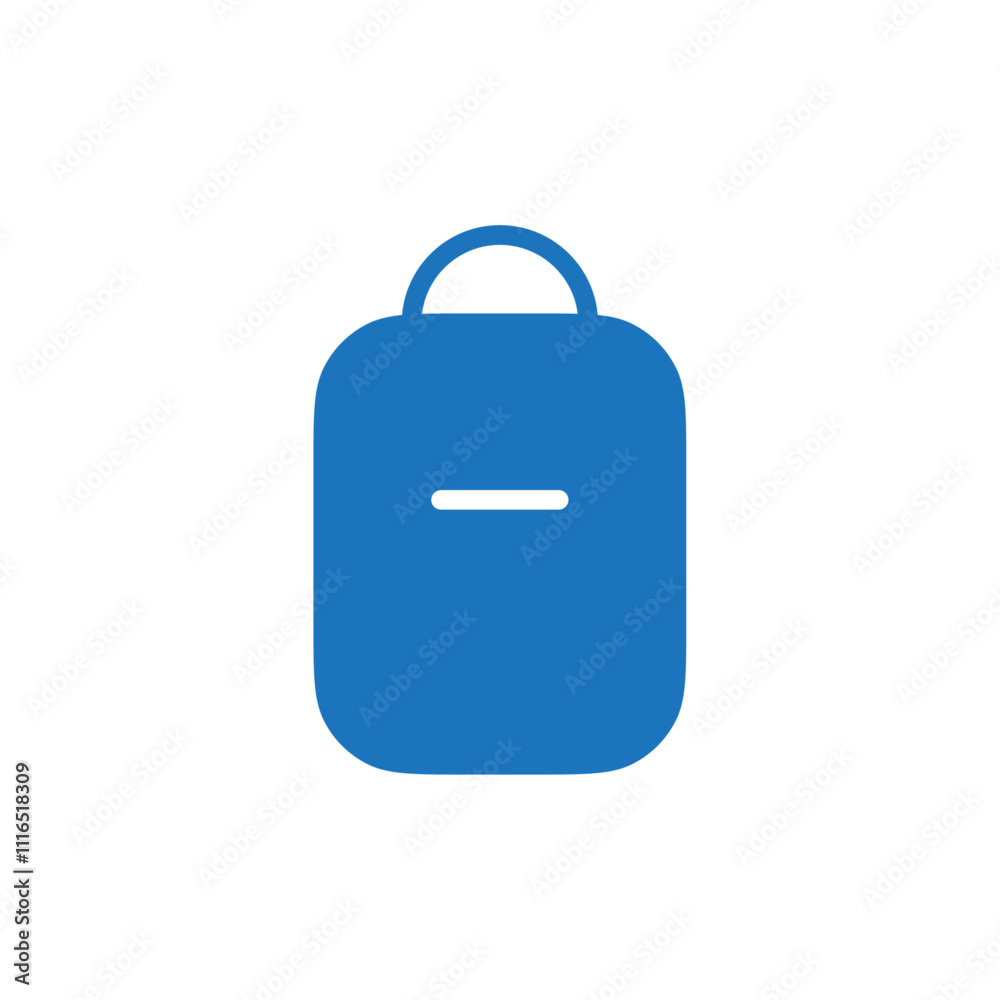 Bag pack icon Flat line illustration Bag pack icon Flat line illustration