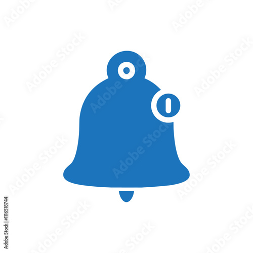 bell icon Flat line illustration