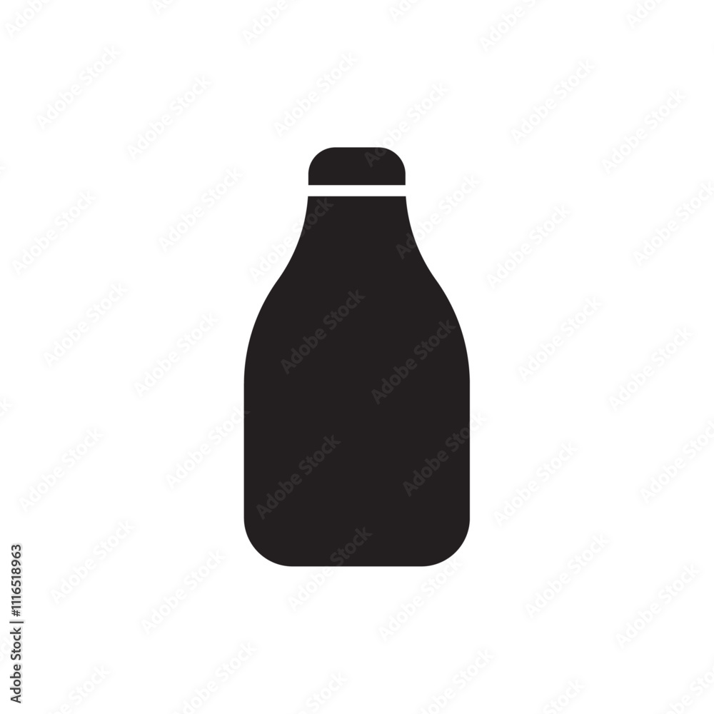 Bottle icon Flat line illustration Bottle icon Flat line illustration