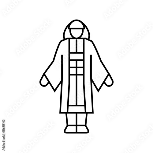 anime cosplay female line icon vector. anime cosplay female sign. isolated contour symbol black illustration
