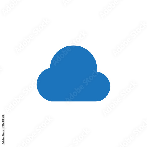 cloud icon Flat line illustration