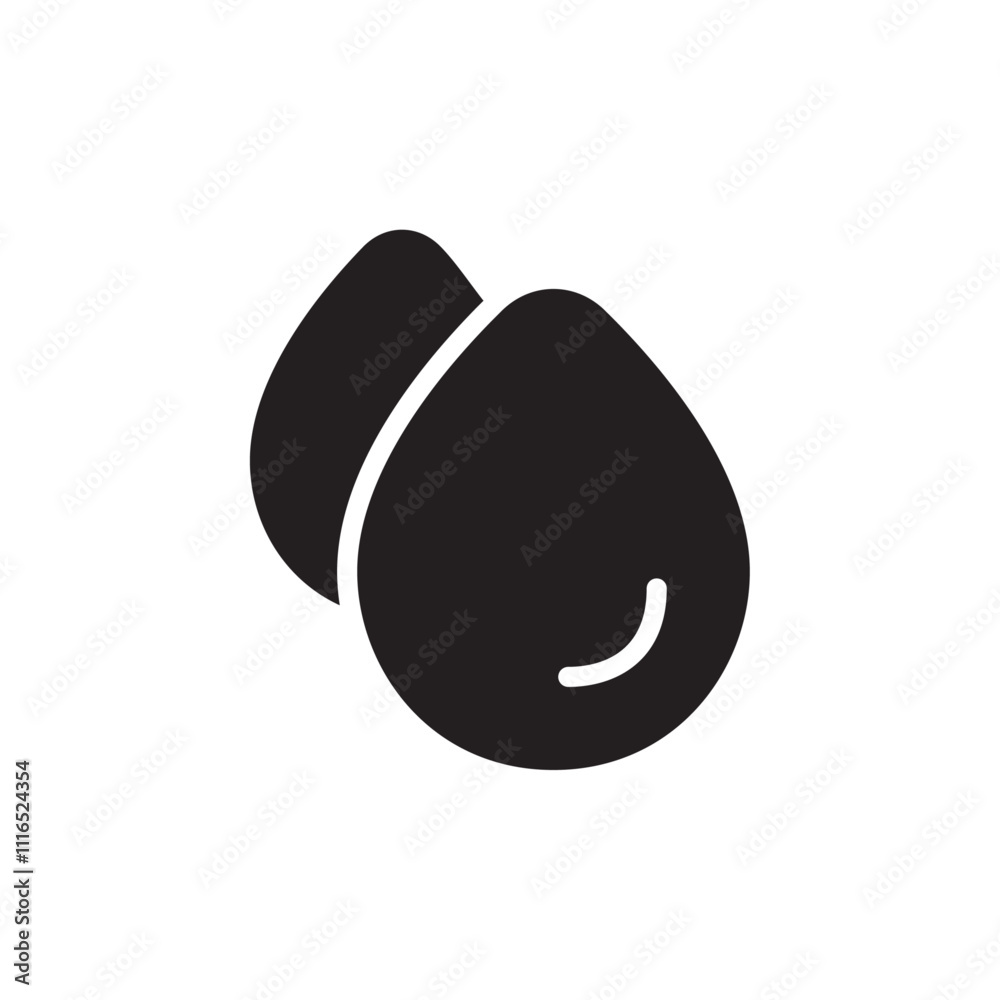 Water drops icon Flat line illustration Water drops icon Flat line illustration