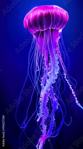 Jellyfish with Neon Glow