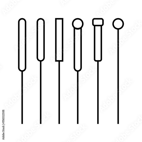needles acupuncture line icon vector. needles acupuncture sign. isolated contour symbol black illustration