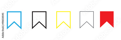 Free Download bookmark icon set on white background - GFXLoad