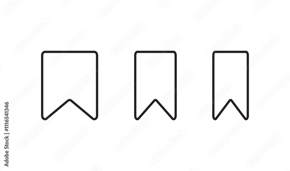 Bookmark Symbol Icon Set, Save and add to favourites vector icon.. Bookmark Symbol Icon Set, Save and add to favourites vector icon..