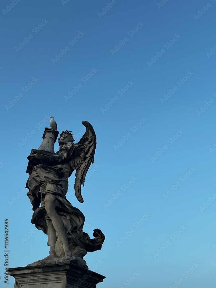 Fototapeta premium Statue with clear blue sky