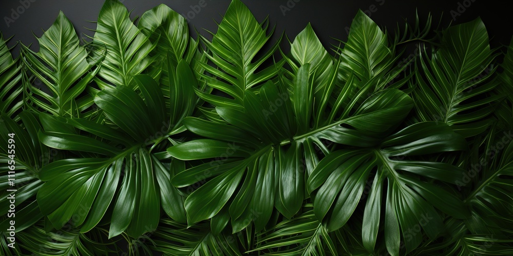 Fototapeta premium green palm leaf