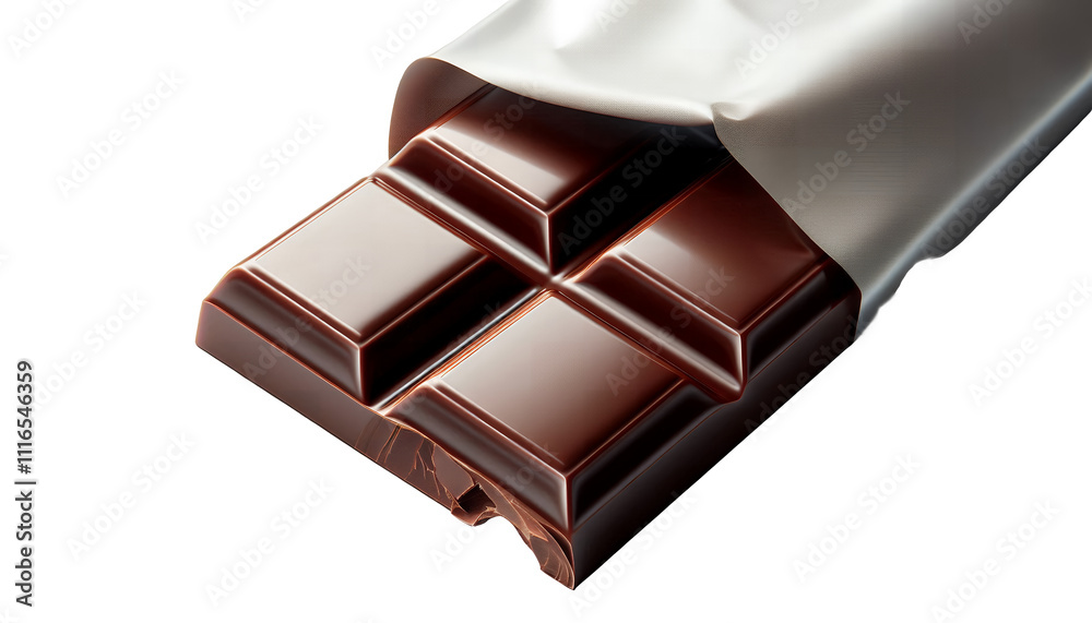 Fototapeta premium chocolate bar isolated on white