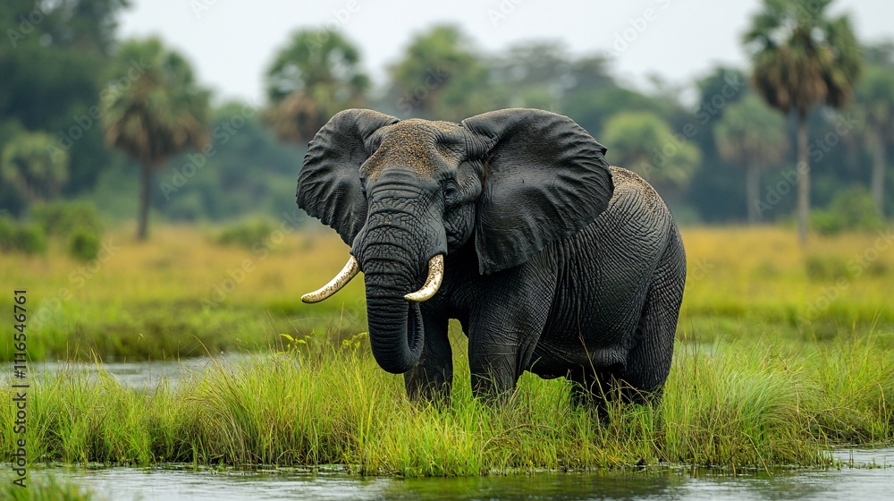 Fototapeta premium Endangered species highlighted in a conservation effort