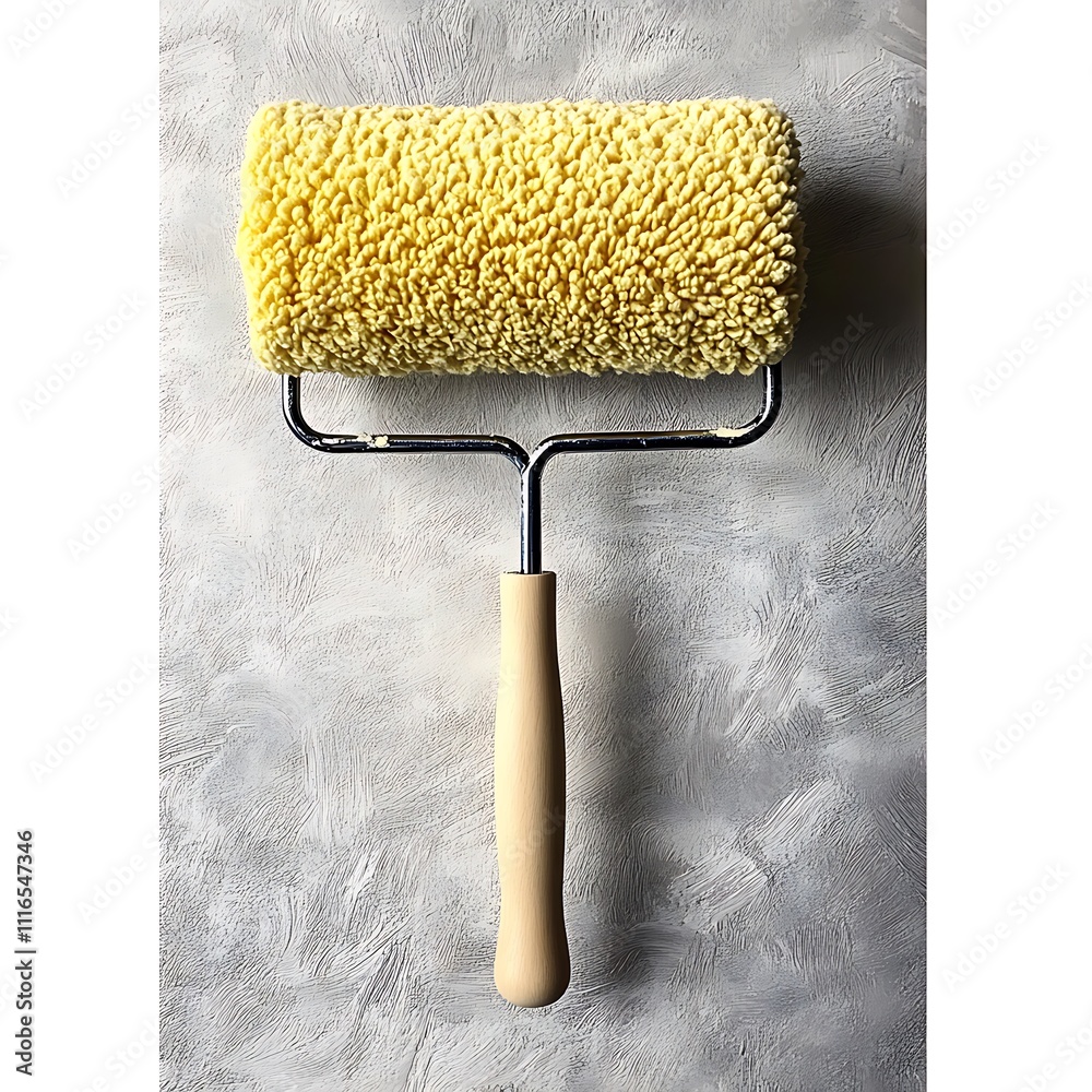 Obraz premium Paint roller with thick cover for wall painting