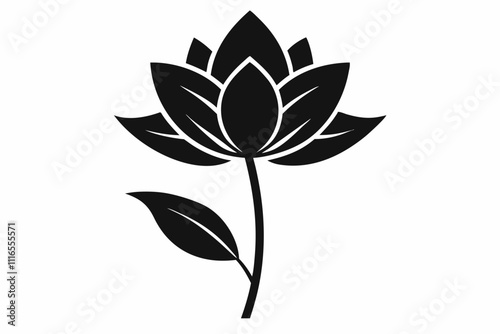 Silhouette Art Eden's Bloom in Black Vector