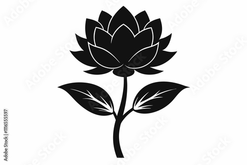 Silhouette Art Eden's Bloom in Black Vector