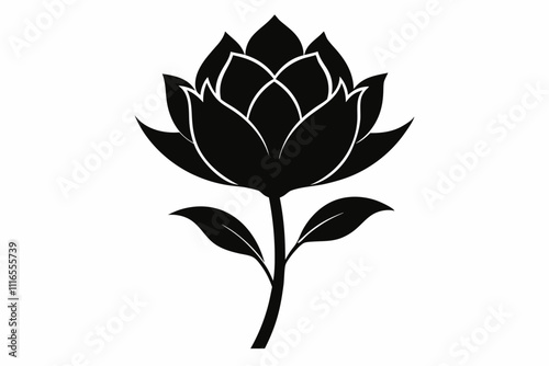Silhouette Art Eden's Bloom in Black Vector
