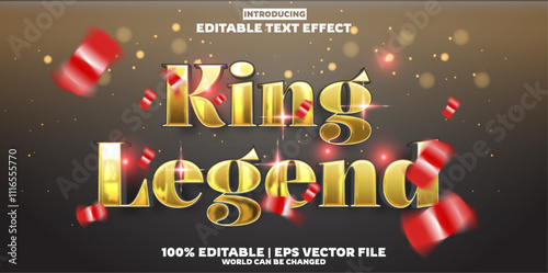 King Legend editable text effect in modern trend style