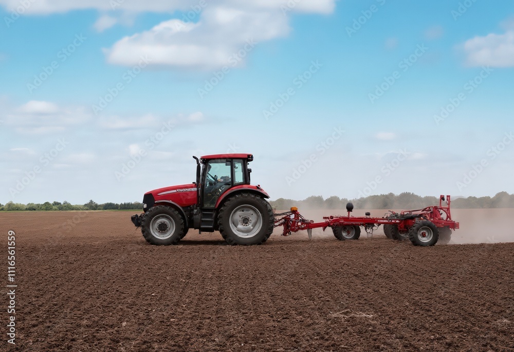 Obraz premium tractor in a field