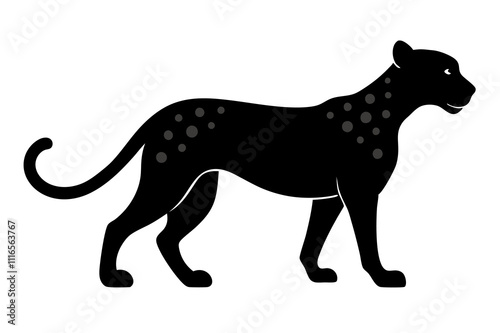 cheetah silhouette vector illustration photo