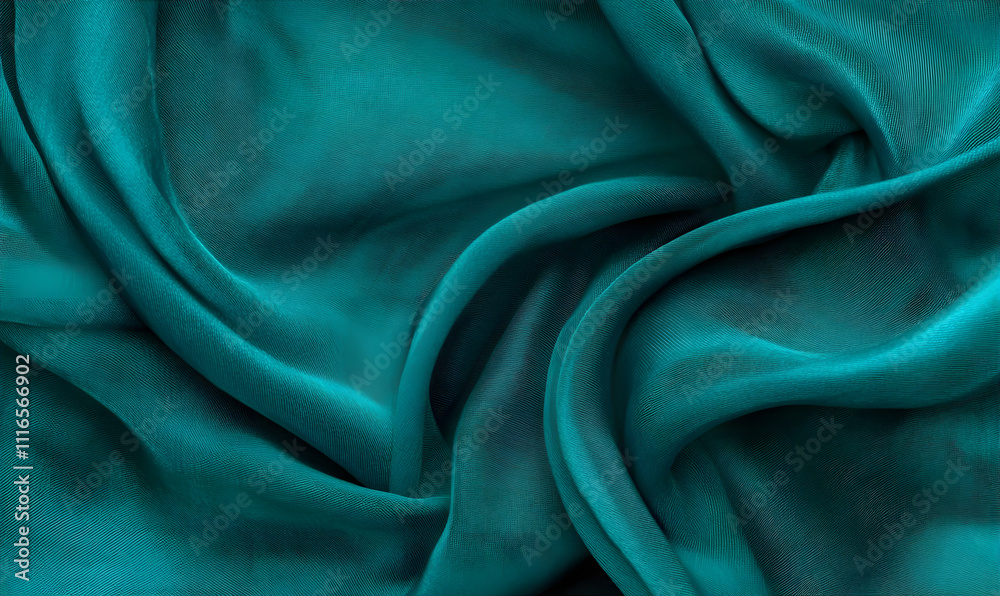 Obraz premium Cloth waves. Fabric with soft waves. Abstract fabric wavy folds. Trendy color wave drapes background.