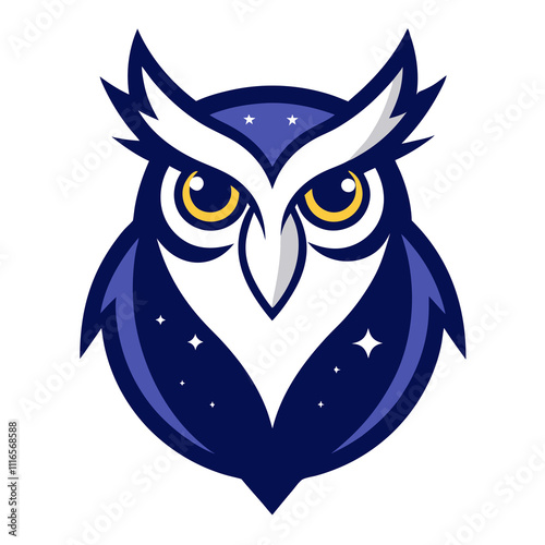 Cosmic Owl mascot logo design photo