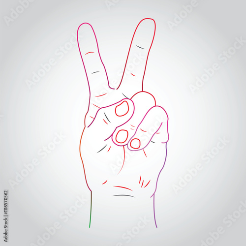 Two finger hand symbolic gestures