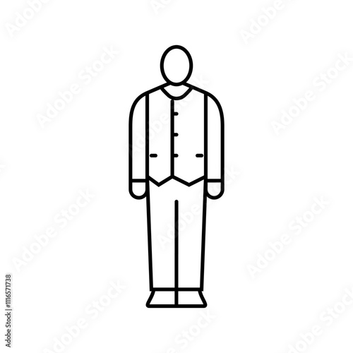 bellhop hospitality hotel line icon vector. bellhop hospitality hotel sign. isolated contour symbol black illustration