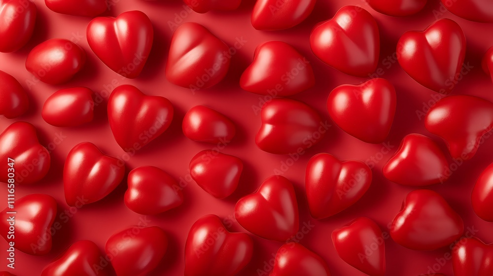 Heartfelt Red Hearts Background - A vibrant collection of red heart shapes adorning a smooth surface, symbolizing love, passion, affection, and romance. Heartfelt Red Hearts Background - A vibrant collection of red heart shapes adorning a smooth surface, symbolizing love, passion, affection, and romance.