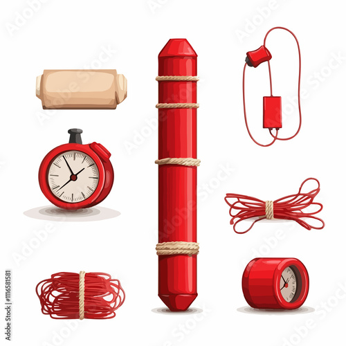 Dynamic Red Stick Explosive Timer Material photo