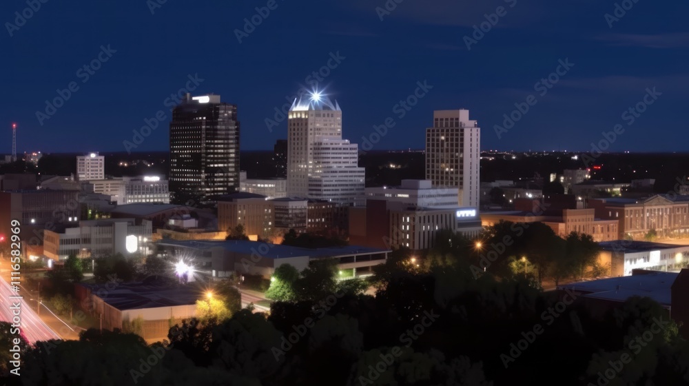 Fototapeta premium City skyline at night