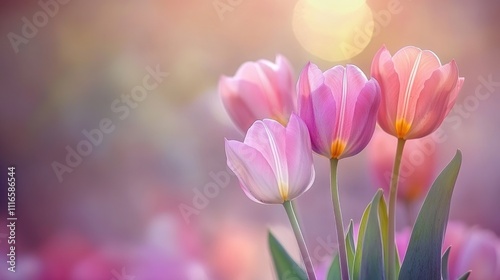 Vibrant Tulips in Full Bloom: A Beautiful Display of Colorful Flowers in Close Contact
