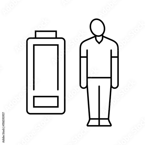 gastroesophageal reflux disease line icon vector. gastroesophageal reflux disease sign. isolated contour symbol black illustration