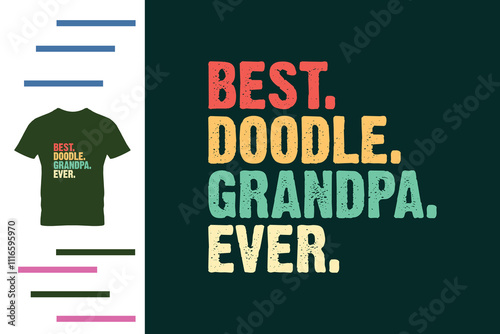 Best doodle grandpa ever t shirt design