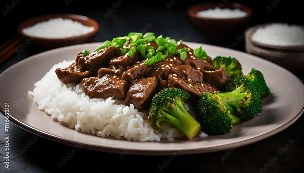 Beef & Broccoli with Oyster Sauce Rice