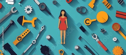 Women of different ethnicity together. Transparent background