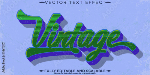 Retro sticker text effect, editable 70s and 80s text style