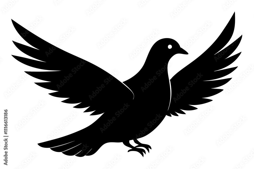 dove silhouette vector illustration dove silhouette vector illustration