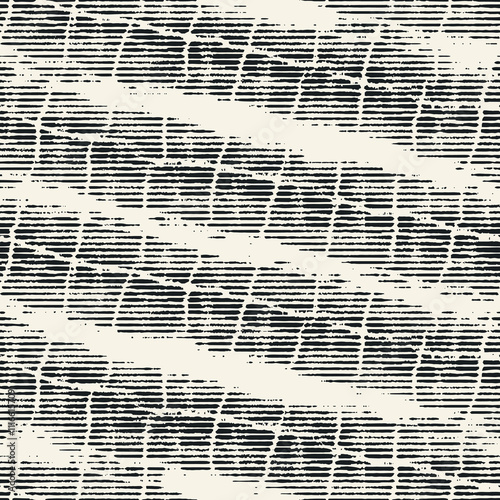 Monochrome Grain Broken Striped Pattern