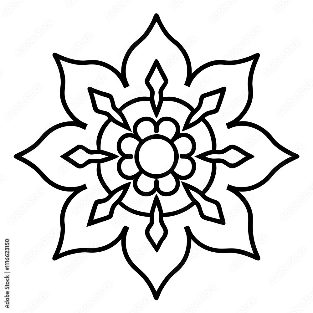 Obraz premium Hand-Drawn Mandala Vector.