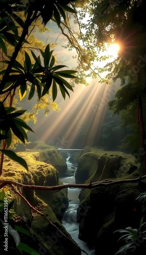 Tranquil Forest Scene Made with AI