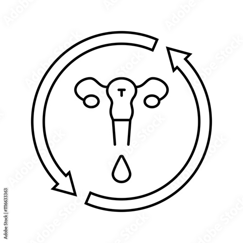 menstrual disorders woman disease line icon vector. menstrual disorders woman disease sign. isolated contour symbol black illustration
