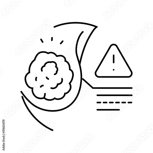 fibrocystic breasts woman disease line icon vector. fibrocystic breasts woman disease sign. isolated contour symbol black illustration