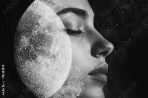woman with moon