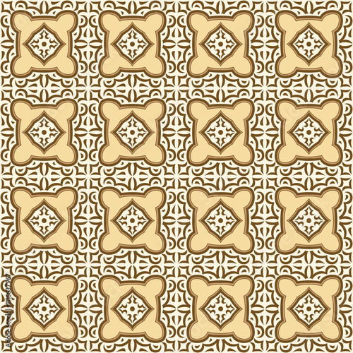 Arabic ceramic tile pattern. Traditional eastern decorative talavera.