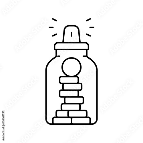 emergency fund budget planning line icon vector. emergency fund budget planning sign. isolated contour symbol black illustration