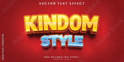 3d text effect in cartoon style